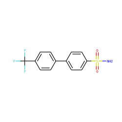 NS(=O)(=O)c1ccc(-c2ccc(C(F)(F)F)cc2)cc1 ZINC000028711886