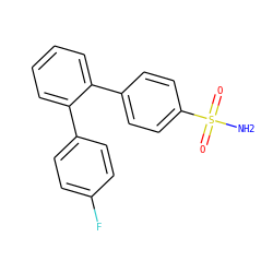 NS(=O)(=O)c1ccc(-c2ccccc2-c2ccc(F)cc2)cc1 ZINC000003814661