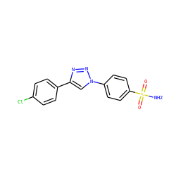 NS(=O)(=O)c1ccc(-n2cc(-c3ccc(Cl)cc3)nn2)cc1 ZINC000096908716