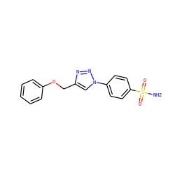 NS(=O)(=O)c1ccc(-n2cc(COc3ccccc3)nn2)cc1 ZINC001772621576