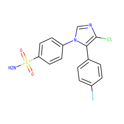 NS(=O)(=O)c1ccc(-n2cnc(Cl)c2-c2ccc(F)cc2)cc1 ZINC000013525270