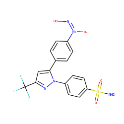 NS(=O)(=O)c1ccc(-n2nc(C(F)(F)F)cc2-c2ccc(/[N+]([O-])=N\O)cc2)cc1 ZINC000058506235