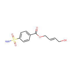 NS(=O)(=O)c1ccc(C(=O)OC/C=C/CO)cc1 ZINC000028564532