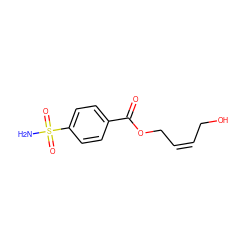 NS(=O)(=O)c1ccc(C(=O)OC/C=C\CO)cc1 ZINC000028564534