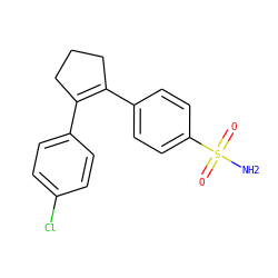 NS(=O)(=O)c1ccc(C2=C(c3ccc(Cl)cc3)CCC2)cc1 ZINC000013744272