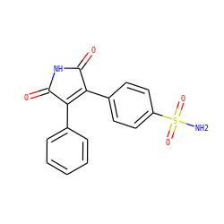 NS(=O)(=O)c1ccc(C2=C(c3ccccc3)C(=O)NC2=O)cc1 ZINC000045352617