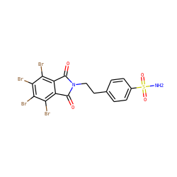 NS(=O)(=O)c1ccc(CCN2C(=O)c3c(Br)c(Br)c(Br)c(Br)c3C2=O)cc1 ZINC000096934393