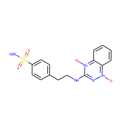 NS(=O)(=O)c1ccc(CCNc2n[n+]([O-])c3ccccc3[n+]2[O-])cc1 ZINC001772624993