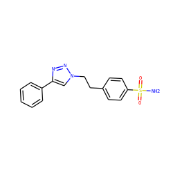 NS(=O)(=O)c1ccc(CCn2cc(-c3ccccc3)nn2)cc1 ZINC000096908722