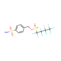 NS(=O)(=O)c1ccc(COS(=O)(=O)C(F)(F)C(F)(F)C(F)(F)C(F)(F)F)cc1 ZINC000034718124