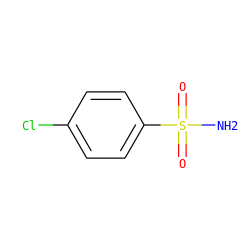 NS(=O)(=O)c1ccc(Cl)cc1 ZINC000000004726