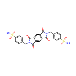 NS(=O)(=O)c1ccc(Cn2c(=O)c3cc4c(=O)n(Cc5ccc(S(N)(=O)=O)cc5)c(=O)c4cc3c2=O)cc1 ZINC001772573678