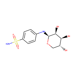 NS(=O)(=O)c1ccc(N[C@@H]2OC[C@@H](O)[C@H](O)[C@@H]2O)cc1 ZINC000095554260