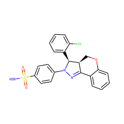 NS(=O)(=O)c1ccc(N2N=C3c4ccccc4OC[C@@H]3[C@@H]2c2ccccc2Cl)cc1 ZINC000299861967