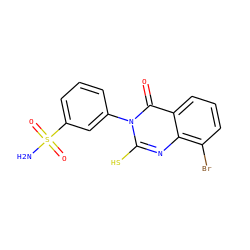 NS(=O)(=O)c1cccc(-n2c(S)nc3c(Br)cccc3c2=O)c1 ZINC001772615599