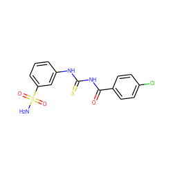 NS(=O)(=O)c1cccc(NC(=S)NC(=O)c2ccc(Cl)cc2)c1 ZINC000169307866