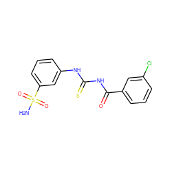 NS(=O)(=O)c1cccc(NC(=S)NC(=O)c2cccc(Cl)c2)c1 ZINC000169307865