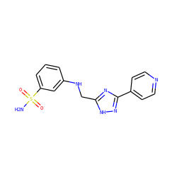 NS(=O)(=O)c1cccc(NCc2nc(-c3ccncc3)n[nH]2)c1 ZINC001772648694