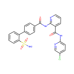 NS(=O)(=O)c1ccccc1-c1ccc(C(=O)Nc2ncccc2C(=O)Nc2ccc(Cl)cn2)cc1 ZINC000028096285