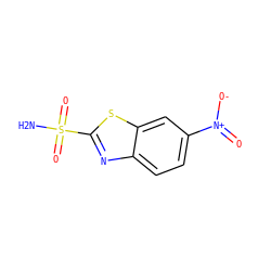 NS(=O)(=O)c1nc2ccc([N+](=O)[O-])cc2s1 ZINC000028455556