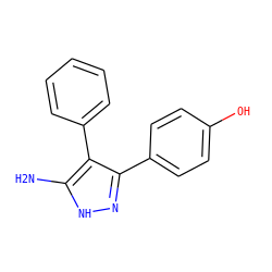 Nc1[nH]nc(-c2ccc(O)cc2)c1-c1ccccc1 ZINC000473088060