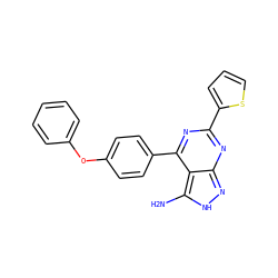 Nc1[nH]nc2nc(-c3cccs3)nc(-c3ccc(Oc4ccccc4)cc3)c12 ZINC000198288201
