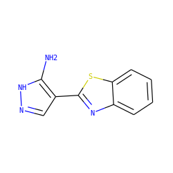 Nc1[nH]ncc1-c1nc2ccccc2s1 ZINC000008699896