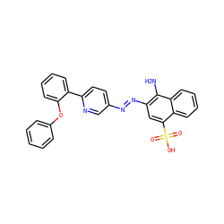 Nc1c(/N=N/c2ccc(-c3ccccc3Oc3ccccc3)nc2)cc(S(=O)(=O)O)c2ccccc12 ZINC000223758779