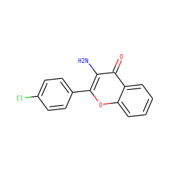 Nc1c(-c2ccc(Cl)cc2)oc2ccccc2c1=O ZINC000000161728