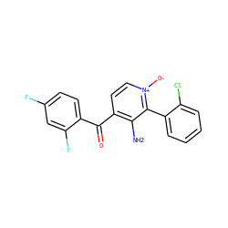 Nc1c(C(=O)c2ccc(F)cc2F)cc[n+]([O-])c1-c1ccccc1Cl ZINC000043067370