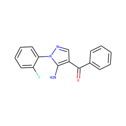 Nc1c(C(=O)c2ccccc2)cnn1-c1ccccc1F ZINC000013683002
