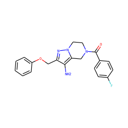 Nc1c(COc2ccccc2)nn2c1CN(C(=O)c1ccc(F)cc1)CC2 ZINC000150176456