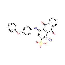 Nc1c(S(=O)(=O)O)cc(Nc2ccc(Oc3ccccc3)cc2)c2c1C(=O)c1ccccc1C2=O ZINC000045355160