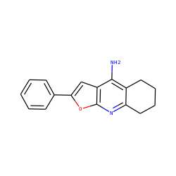Nc1c2c(nc3oc(-c4ccccc4)cc13)CCCC2 ZINC000073196459
