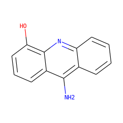 Nc1c2ccccc2nc2c(O)cccc12 ZINC000036386994