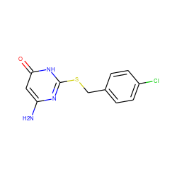 Nc1cc(=O)[nH]c(SCc2ccc(Cl)cc2)n1 ZINC000008671503