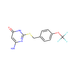 Nc1cc(=O)[nH]c(SCc2ccc(OC(F)(F)F)cc2)n1 ZINC000020368676