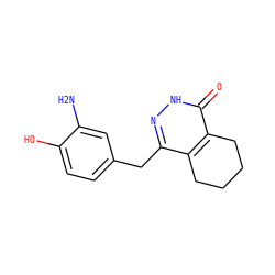 Nc1cc(Cc2n[nH]c(=O)c3c2CCCC3)ccc1O ZINC000168452748