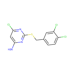 Nc1cc(Cl)nc(SCc2ccc(Cl)c(Cl)c2)n1 ZINC000006525100