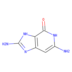 Nc1cc2nc(N)[nH]c2c(=O)[nH]1 ZINC000005117007