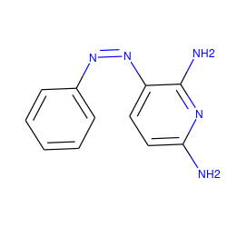 Nc1ccc(/N=N\c2ccccc2)c(N)n1 ZINC000018847043