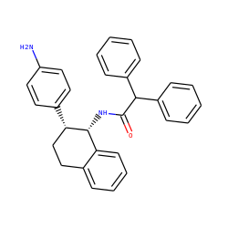 Nc1ccc([C@H]2CCc3ccccc3[C@H]2NC(=O)C(c2ccccc2)c2ccccc2)cc1 ZINC000013755662