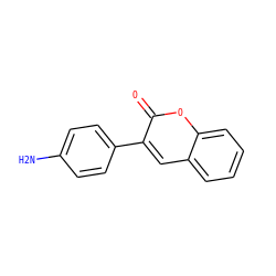 Nc1ccc(-c2cc3ccccc3oc2=O)cc1 ZINC000000060590
