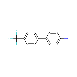 Nc1ccc(-c2ccc(C(F)(F)F)cc2)cc1 ZINC000002574122