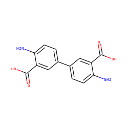 Nc1ccc(-c2ccc(N)c(C(=O)O)c2)cc1C(=O)O ZINC000000192342