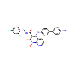 Nc1ccc(-c2ccc(Nc3c(C(=O)NCc4ccc(F)cc4F)c(=O)n(O)c4ncccc34)cc2)cc1 ZINC000169351999