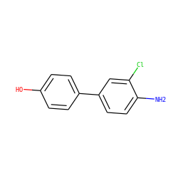 Nc1ccc(-c2ccc(O)cc2)cc1Cl ZINC000013840608