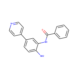 Nc1ccc(-c2ccncc2)cc1NC(=O)c1ccccc1 ZINC000049069795