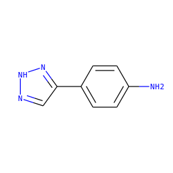 Nc1ccc(-c2cn[nH]n2)cc1 ZINC000009460595