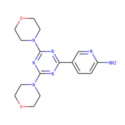 Nc1ccc(-c2nc(N3CCOCC3)nc(N3CCOCC3)n2)cn1 ZINC000115822385